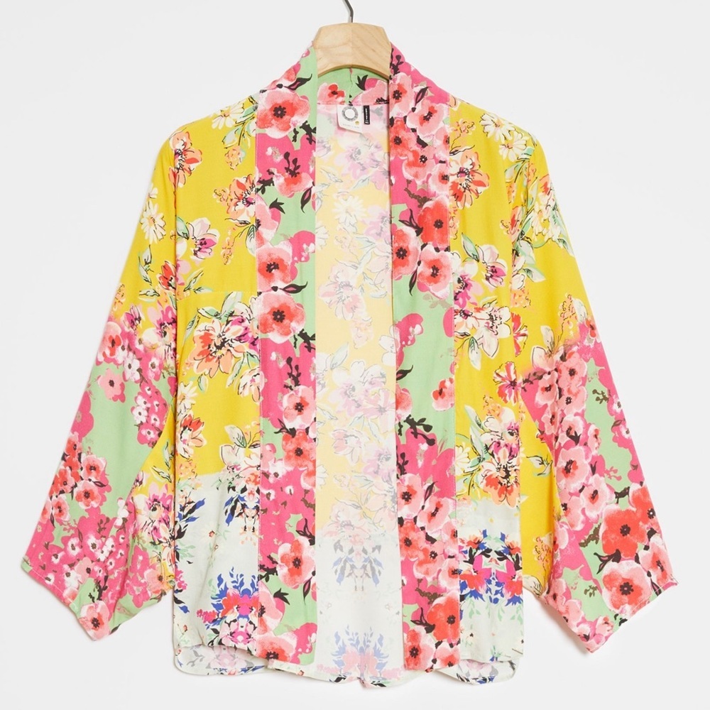 ANTHROPOLOGIE Aurelia Kimono Jacket - Women’s One Size - Floral Print - NEW